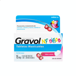 GRAVOL NIÑOS 15MG TABLETAS MASTICABLES VIA ORAL UNIDAD