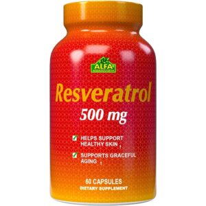 RESVERATROL 500MG ALFA CÁPSULAS VIA ORAL FRASCO X60 UNIDADES