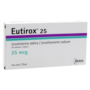 EUTIROX 25MCG TABLETAS VIA ORAL CAJA X50 UNIDADES