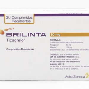 BRILINTA 90MG TABLETAS VIA ORAL X30 UNIDADES