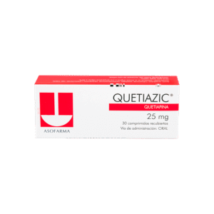 QUETIAZIC 25MG TABLETAS VIA ORAL CAJA X30 UNIDADES