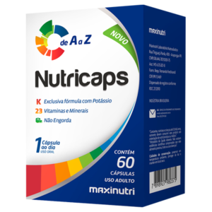 NUTRICAPS DE A-Z VITAMINAS Y MINERALES CÁPSULAS VIA ORAL CAJA X60 UNIDADES