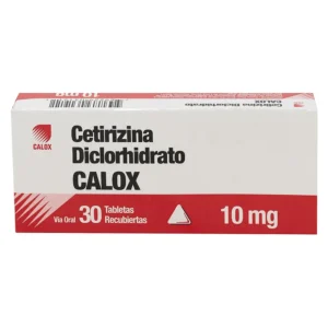 CETIRIZINA DICLORHIDRATO 10MG CALOX TABLETAS VIA ORAL UNIDAD