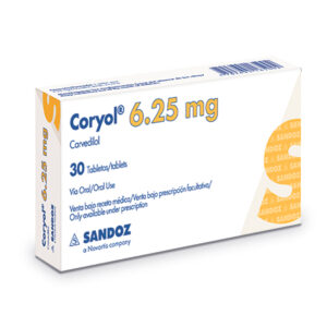 CORYOL 6.25MG TABLETAS VIA ORAL CAJA X30 UNIDADES