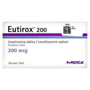 EUTIROX 200MCG TABLETAS VIA ORAL CAJA X50 UNIDADES