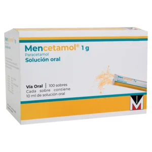 MENCETAMOL 1G SOLUCIÓN VIA ORAL UNIDAD