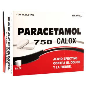 PARACETAMOL 750MG CALOX TABLETAS VIA ORAL UNIDAD