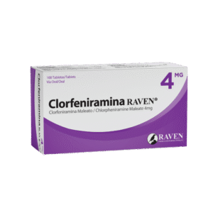 CLORFENIRAMINA 4MG RAVEN TABLETAS VIA ORAL UNIDAD
