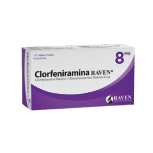 CLORFENIRAMINA 8MG RAVEN TABLETA VIA ORAL UNIDAD