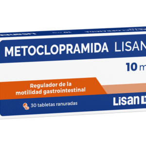 METOCLOPRAMIDA 10MG LISAN TABLETAS VIA ORAL UNIDAD
