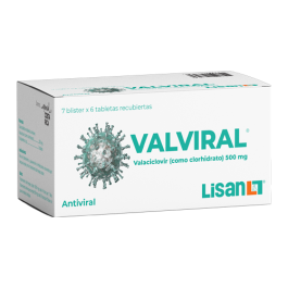 VALVIRAL 500MG TABLETAS VIA ORAL UNIDAD