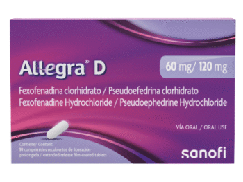 ALLEGRA D TABLETAS DE LIBERACIÓN PROLONGADA VIA ORAL UNIDAD