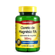 CLORETO DE MAGNESIO P.A 500MG MAXINUTRI CÁPSULAS VIA ORAL FRASCO X60 UNIDADES