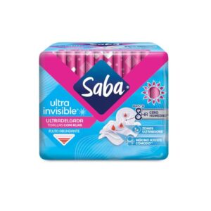 TOALLAS SABA ULTRA INVISIBLE CON ALAS X14 UNIDADES