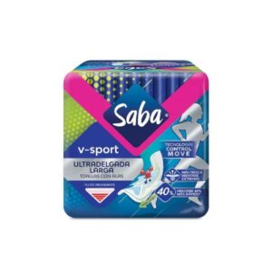 TOALLAS SABA V-SPORT ULTRA DELGADA CON ALAS X12 UNIDADES