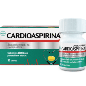 CARDIOASPIRINA 81MG TABLETAS VIA ORAL CAJA X30 UNIDADES