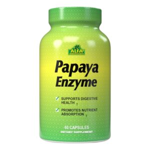 PAPAYA ENZYME 1000MG ALFA CÁPSULAS VIA ORAL FRASCO X60 UNIDADES