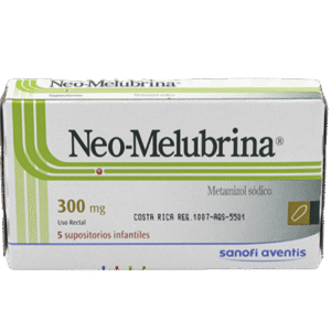 NEO-MELUBRINA SUPOSITORIOS VIA RECTAL USO PEDIÁTRICO UNIDAD