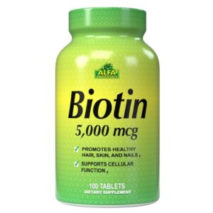 BIOTIN 5000MCG ALFA TABLETAS VIA ORAL FRASCO X100 UNIDADES
