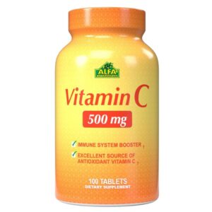 VITAMINA C 500MG ALFA TABLETAS VIA ORAL FRASCO X100 UNIDADES