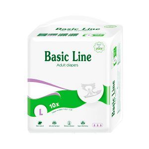 PAÑALES PARA ADULTO BASIC LINE TALLA L X10 UNIDADES