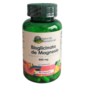 BISGLICINATO DE MAGNESIO 400MG NATURALLY INTERNATIONAL CÁPSULAS VIA ORAL FRASCO X90 UNIDADES