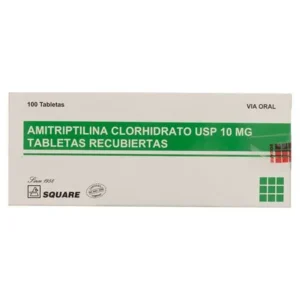 AMITRIPTILINA CLORHIDRATO 10MG SQUARE TABLETA VIA ORAL UNIDAD