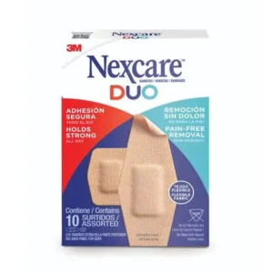 NEXCARE DUO CURITAS ADHESIÓN SEGURA CAJA X10 UNIDADES