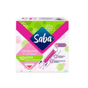 SABA TAMPONES V-COMPACT SÚPER X10 UNIDADES