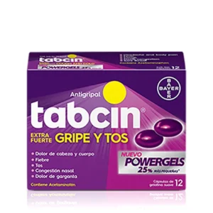 TABCIN EXTRA FUERTE GRIPE Y TOS CAPSULAS DE GELATINA BLANDA VIA ORAL CAJA X12 UNIDADES