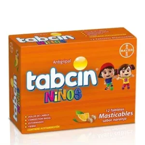 TABCIN NIÑOS TABLETAS MASTICABLES VIA ORAL CAJA X12 UNIDADES