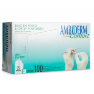 GUANTES DE LATEX AMBIDERM CONFORT TALLA M XPAR