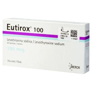 EUTIROX 100MCG TABLETAS VIA ORAL CAJA X50 UNIDADES