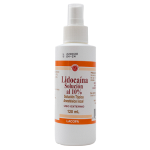 LIDOCAÍNA SOLUCIÓN AL 10% 120ML LACOFA