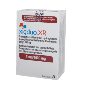 XIGDUO XR 5MG/1000MG TABLETAS LIBERACIÓN PROLONGADA VIA ORAL CAJA X30 UNIDADES