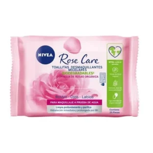 NIVEA AGUA DE ROSAS TOALLITAS MICELARES DESMAQUILLANTES X25 UNIDADES