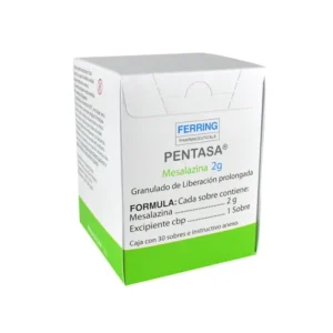 PENTASA 2G SOBRES VIA ORAL UNIDAD